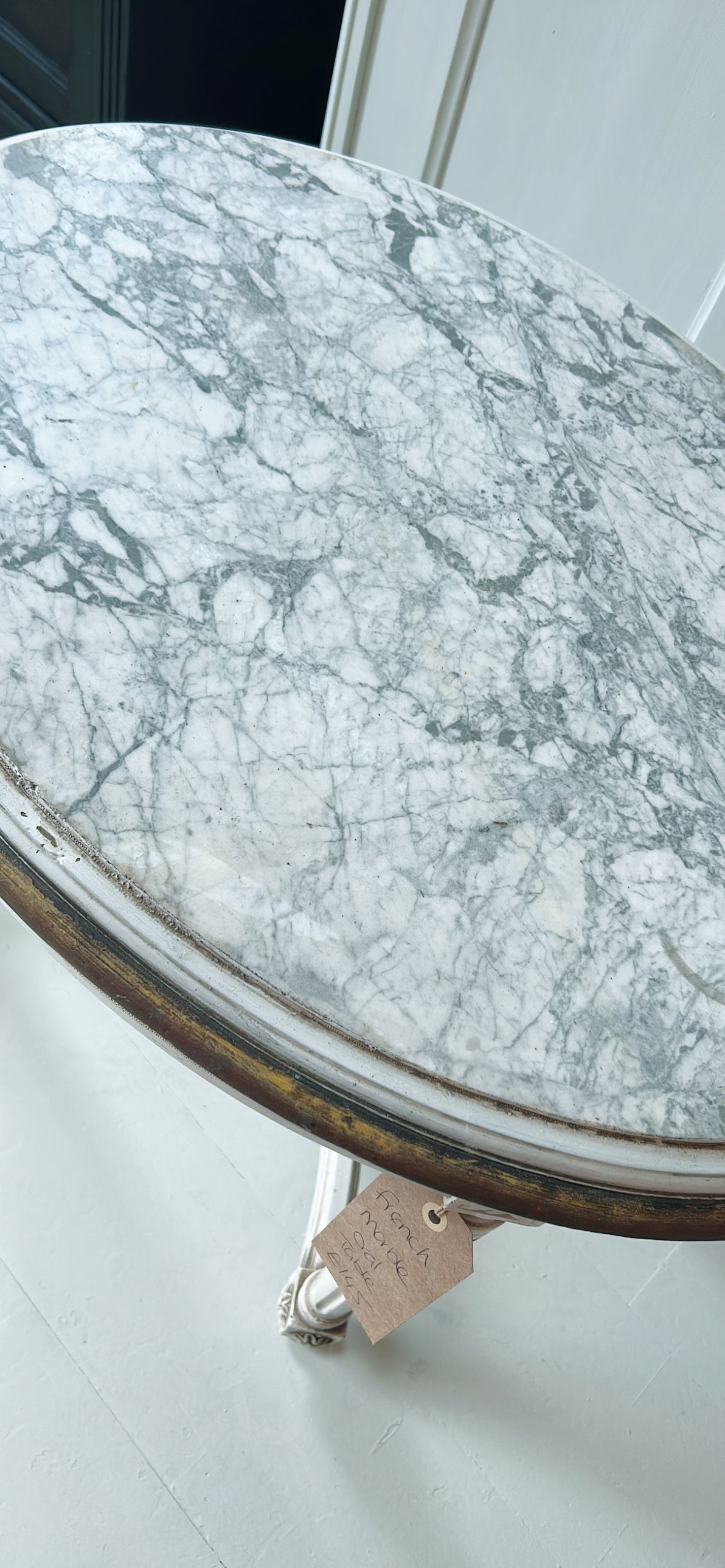Vintage marble top coffee table - side table