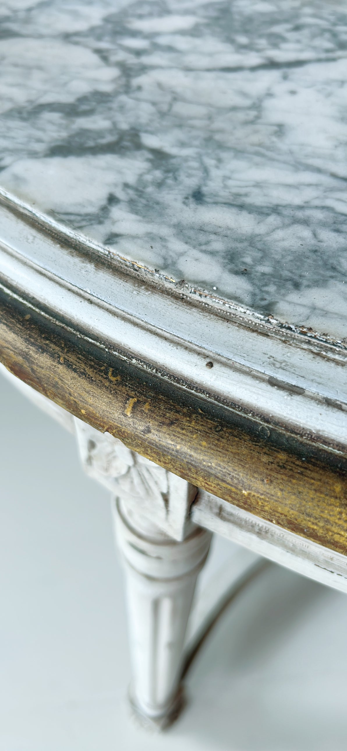 Vintage marble top coffee table - side table