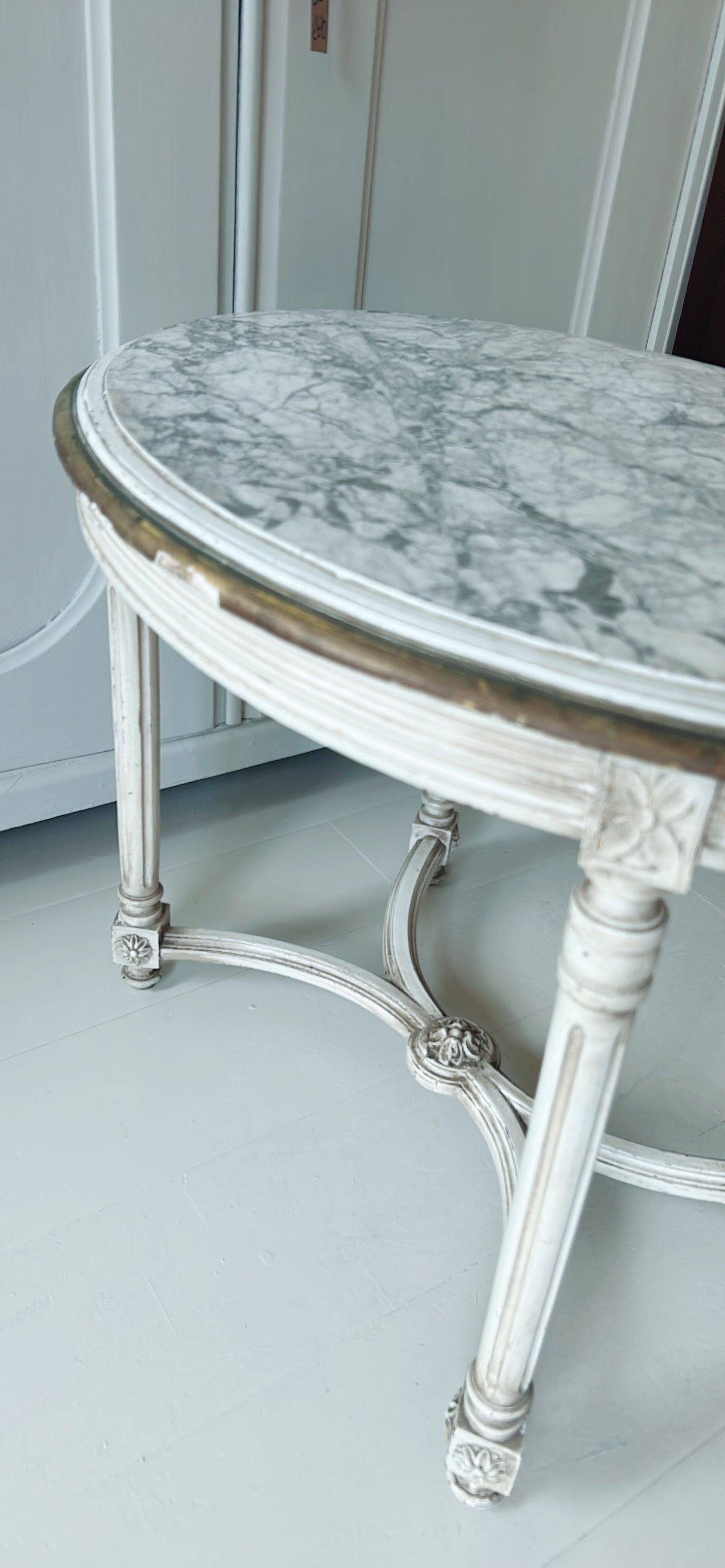Vintage marble top coffee table - side table