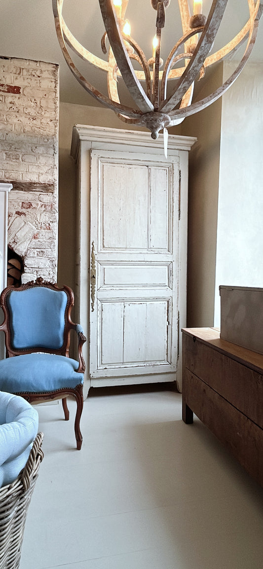 Antique Flemish armoire painted