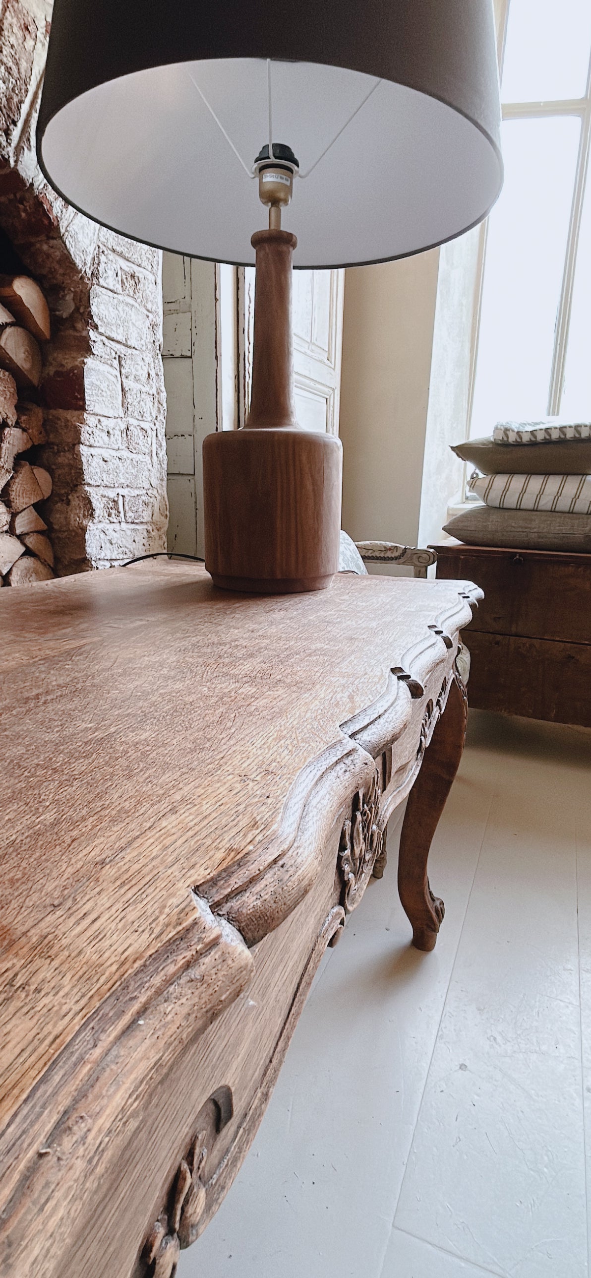 French Louis Oak coffee - side table