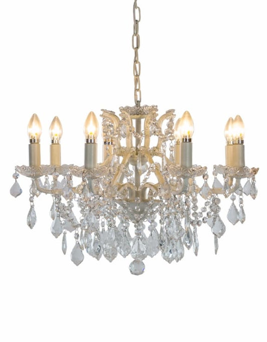 8 Arm ivory chandelier