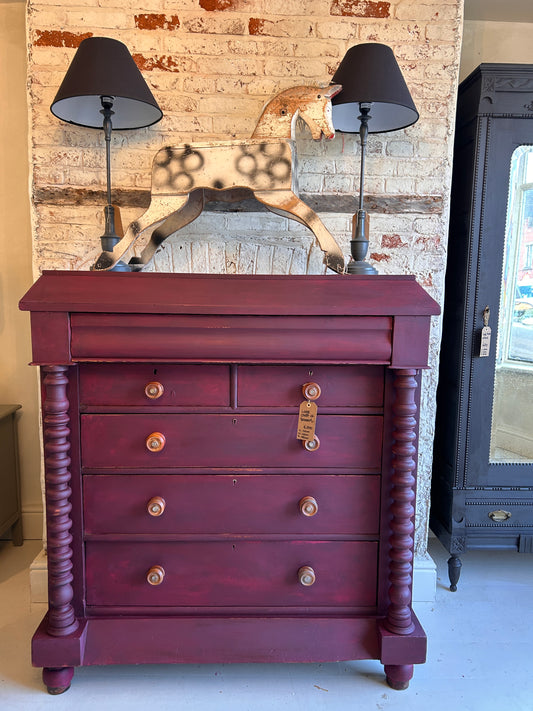 Victorian painted large chest of drawers