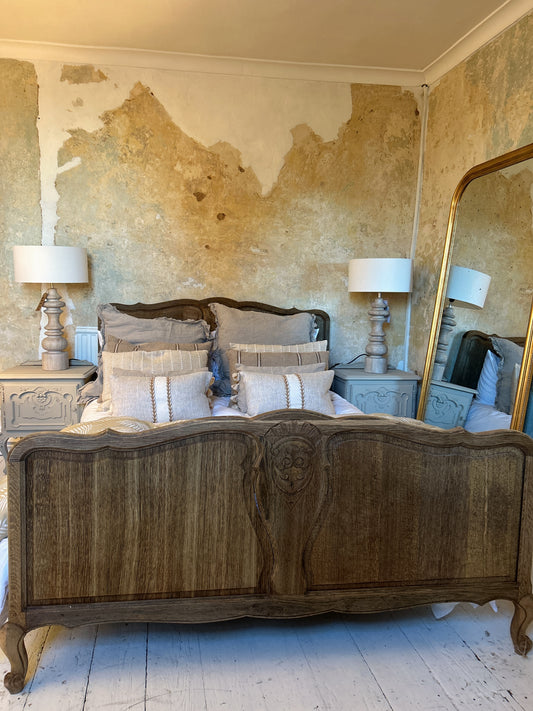 French oak kingsize bed