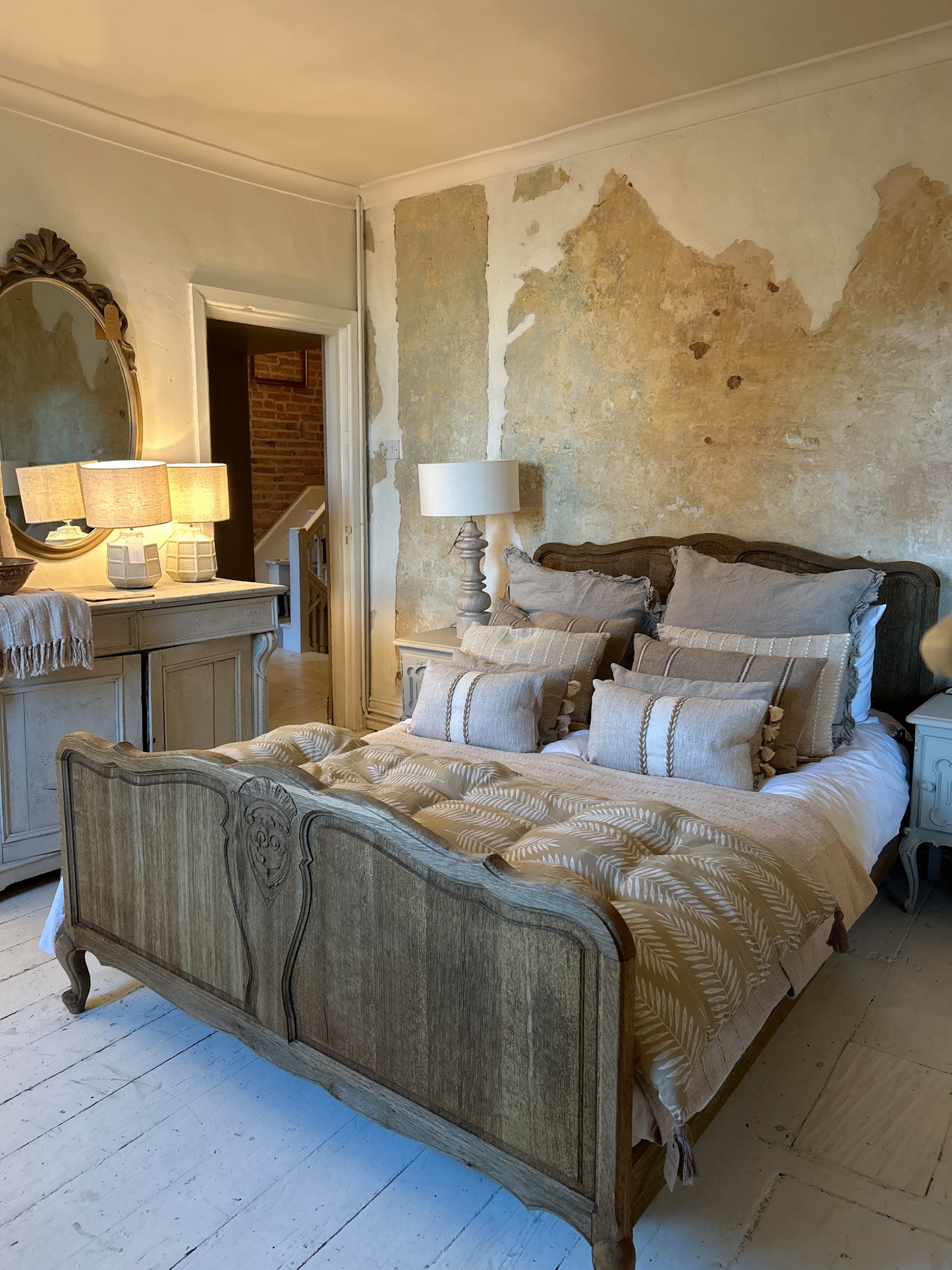 French oak kingsize bed