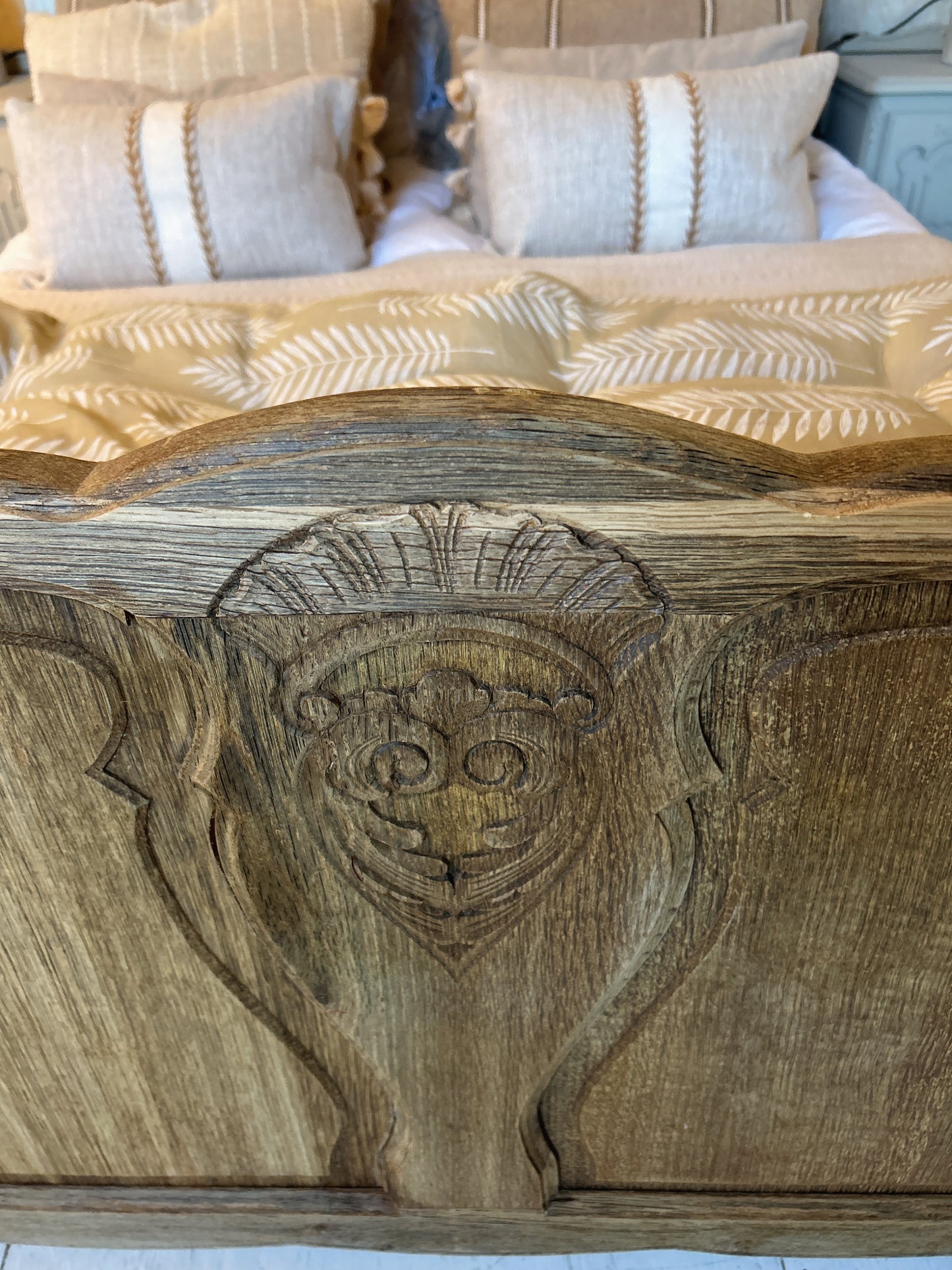 French oak kingsize bed