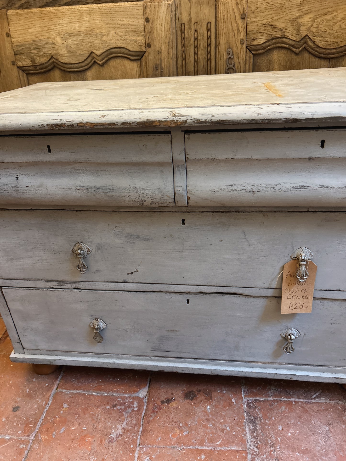 Antique painted chest of drawers