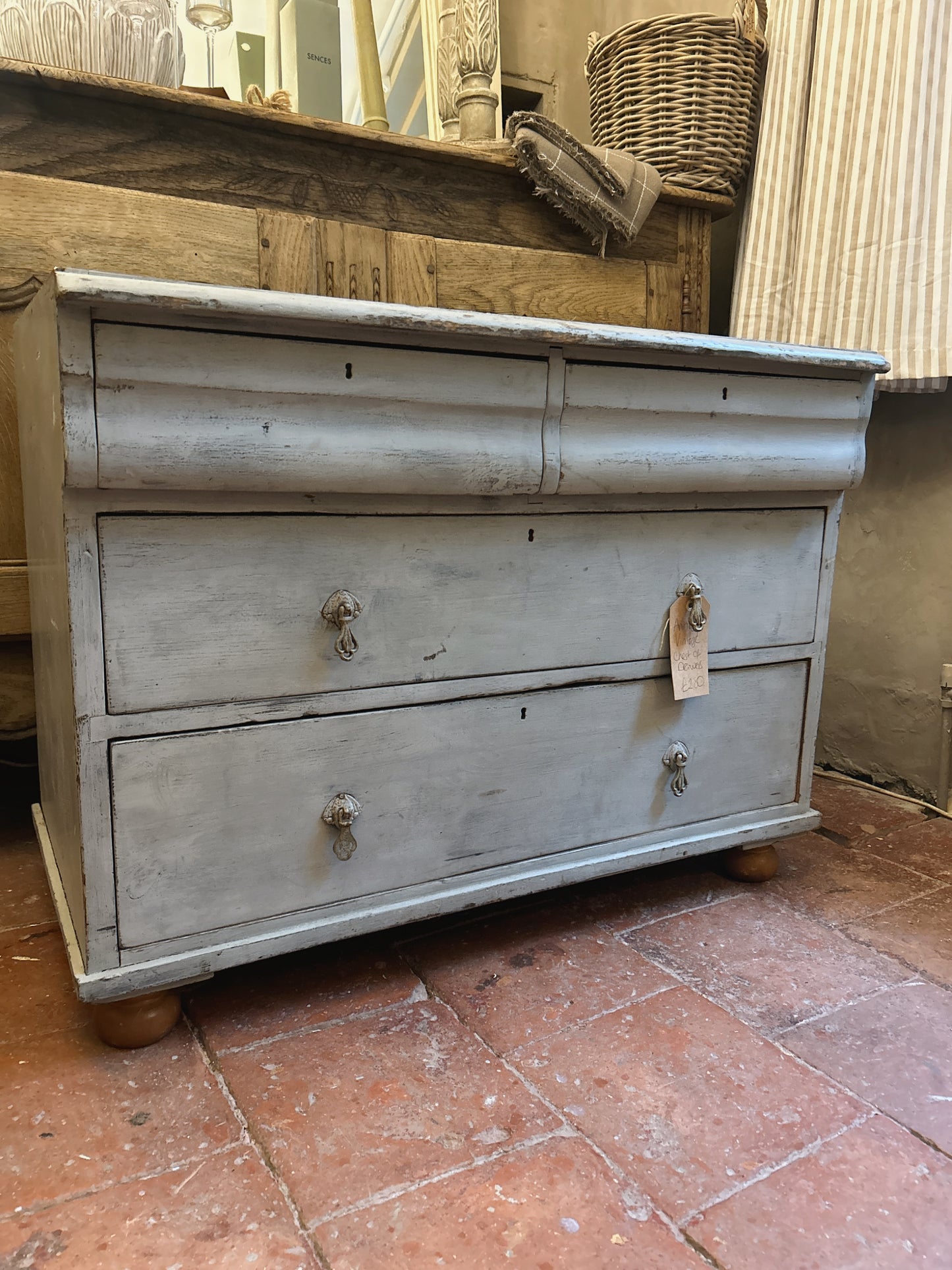 Antique painted chest of drawers