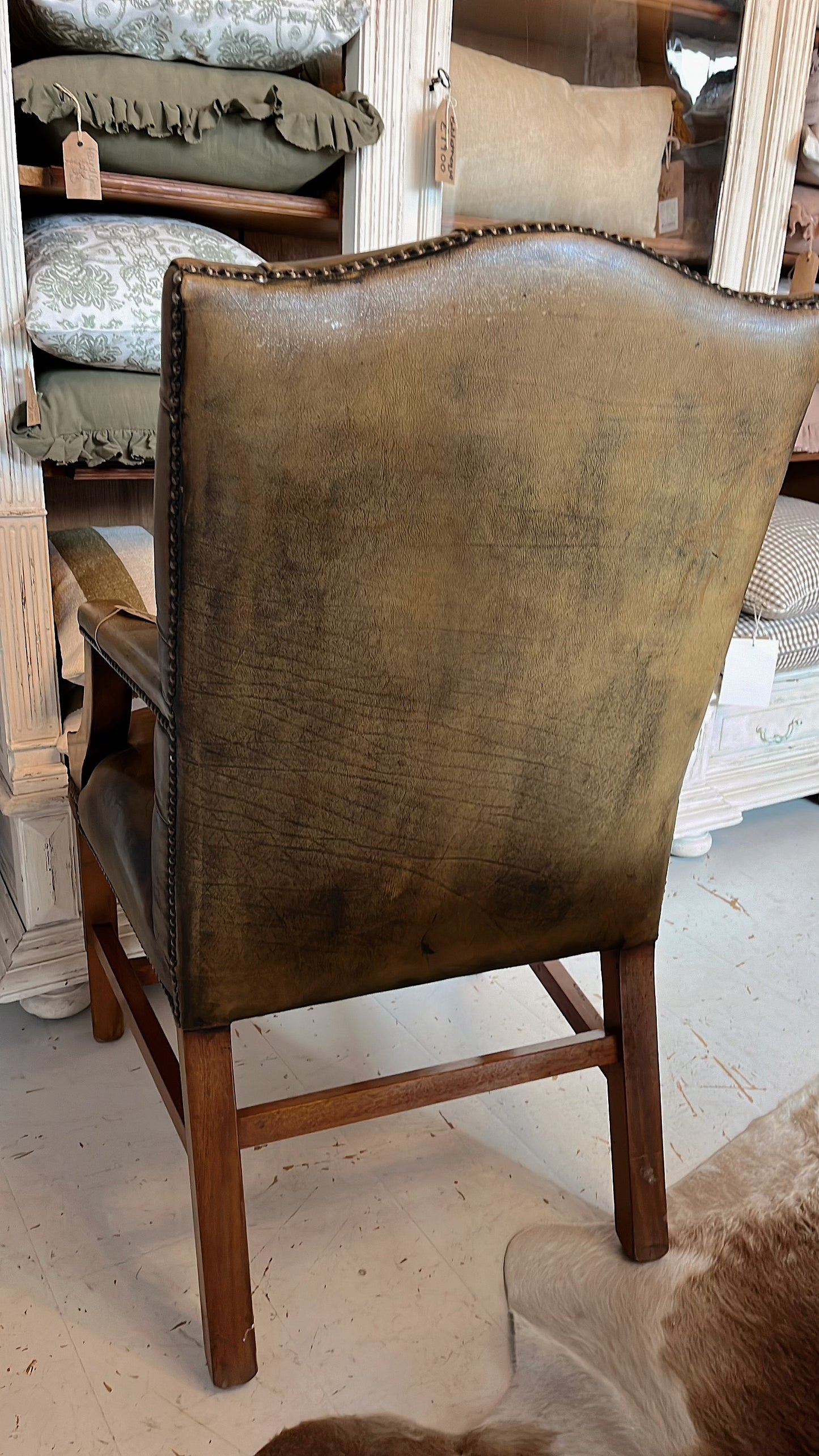 Vintage mahogany & leather chair