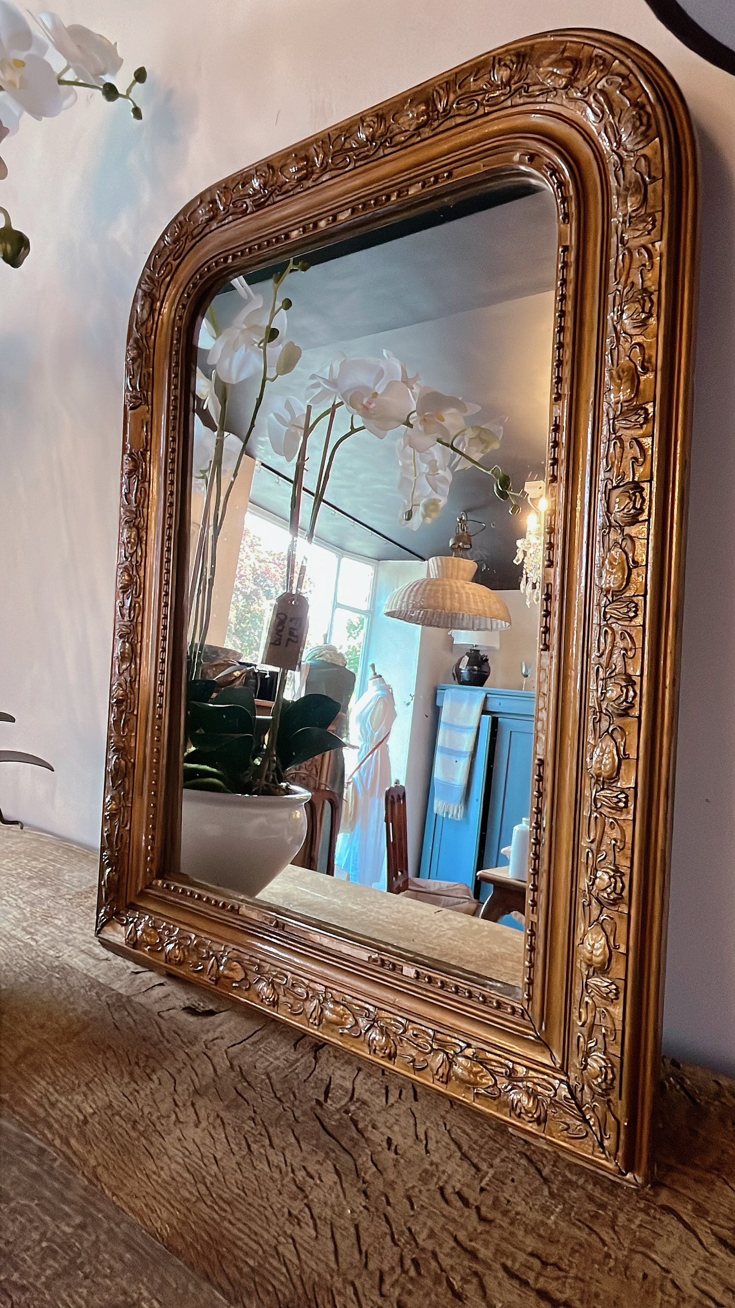 Antique gold mirror