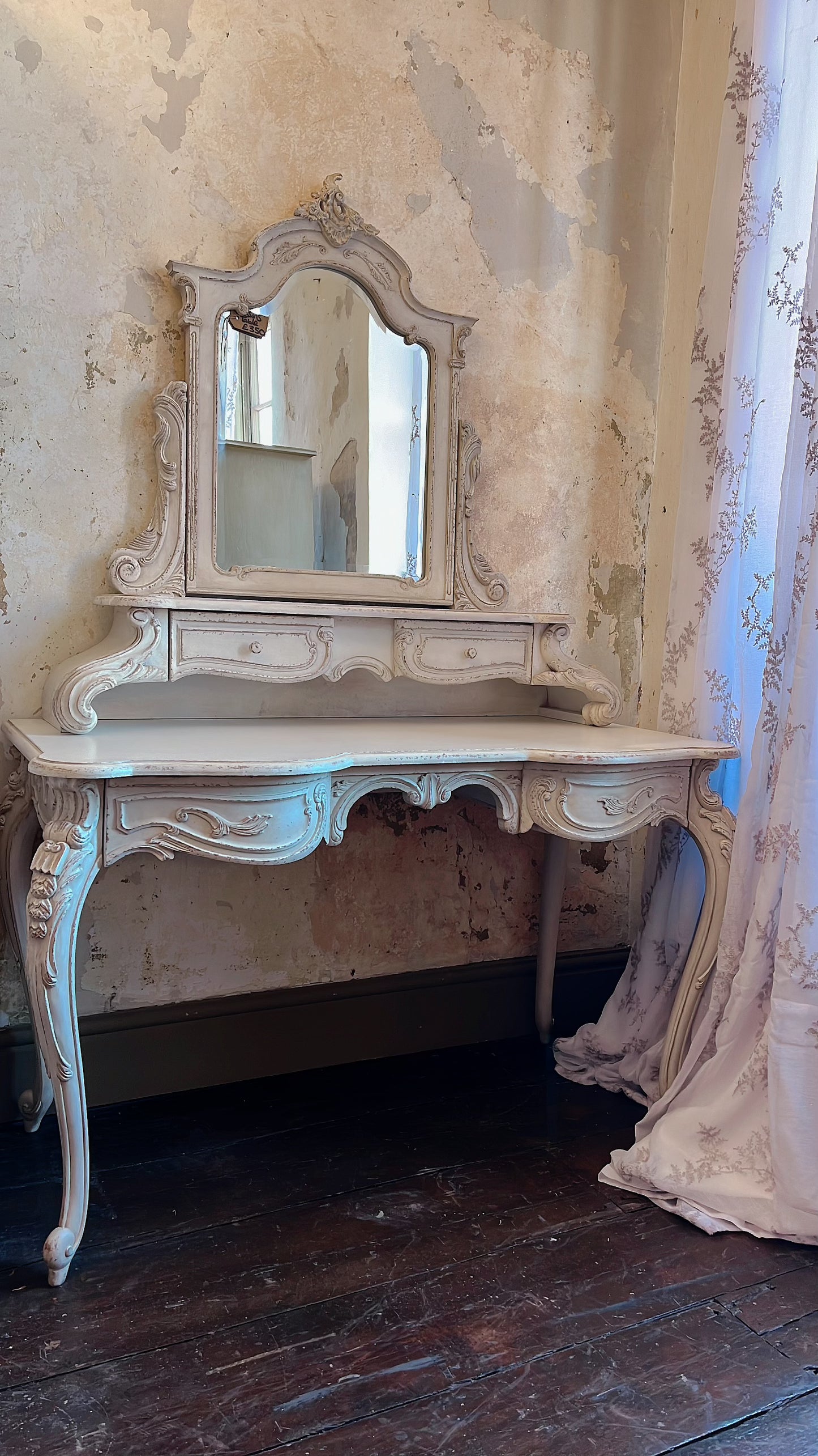 French painted reproduction dressing table