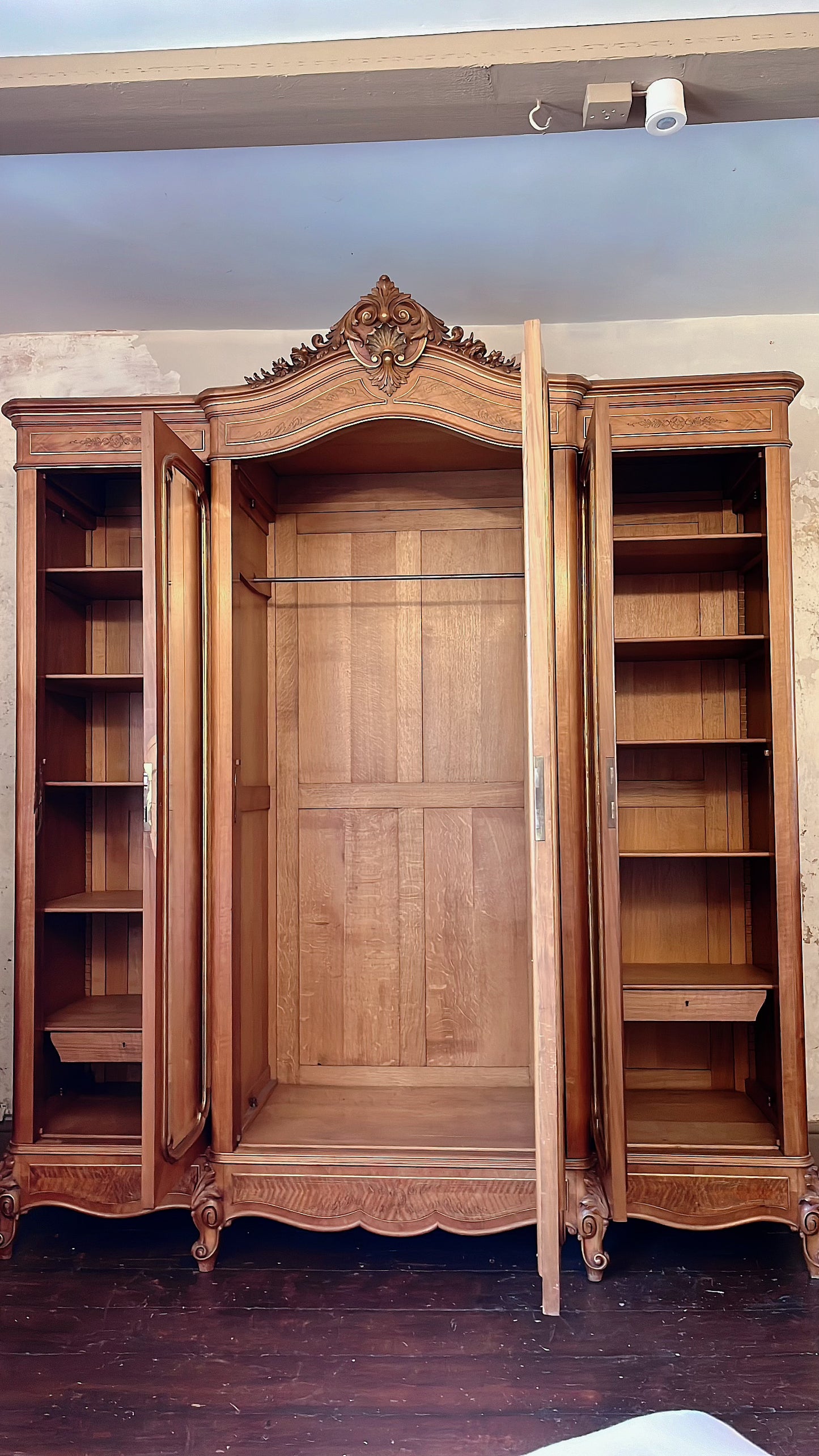 Antique French Louis armoire walnut