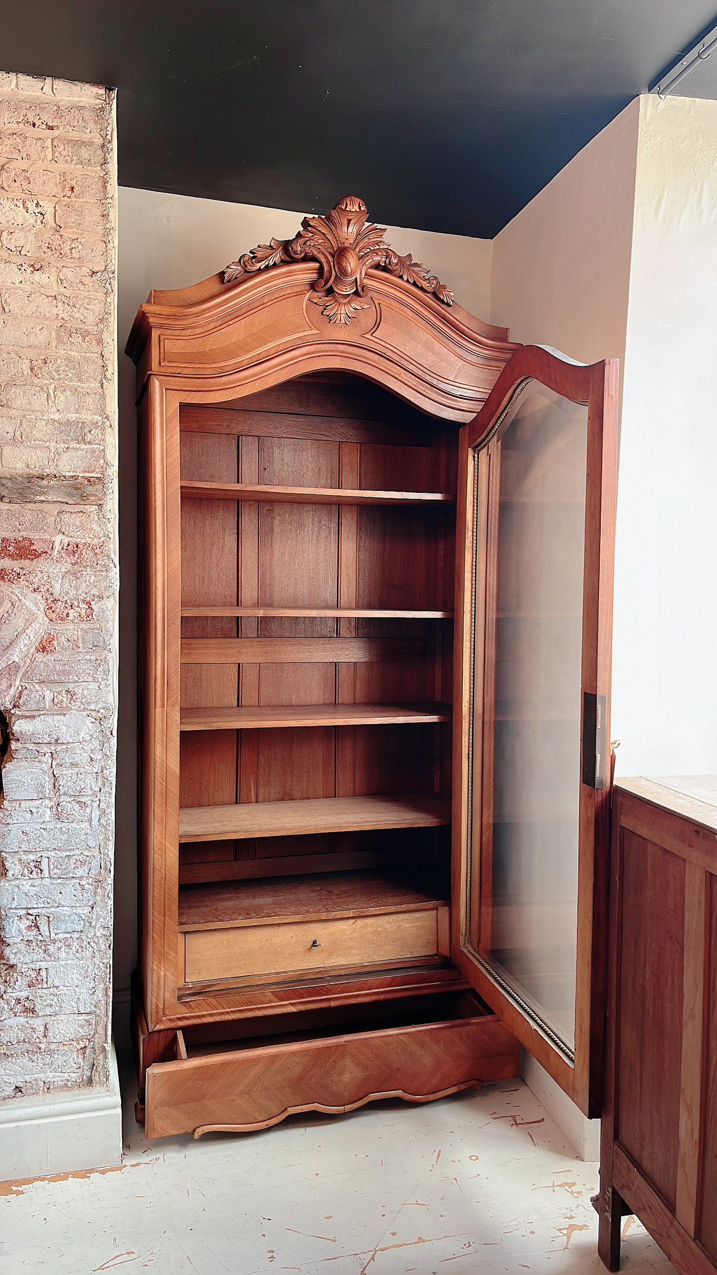 Antique French Louis Armoire linen cupboard