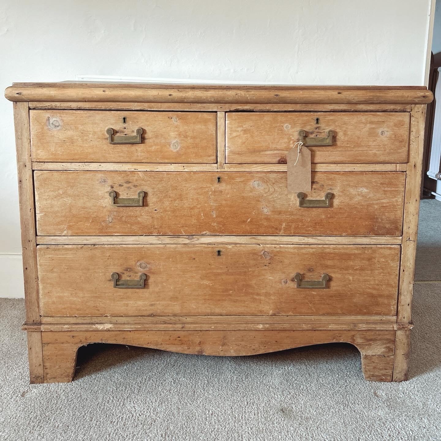 Antique pine chest of drawers