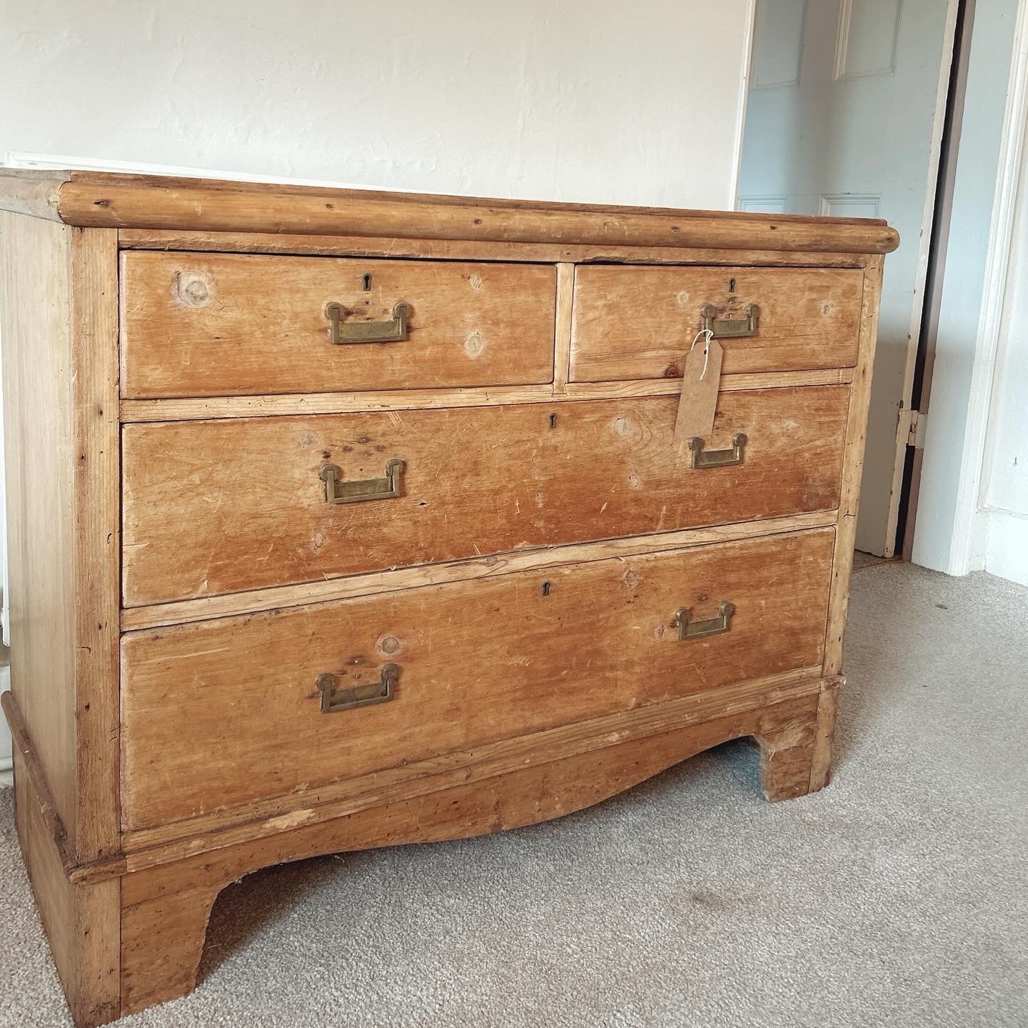 Antique pine chest of drawers