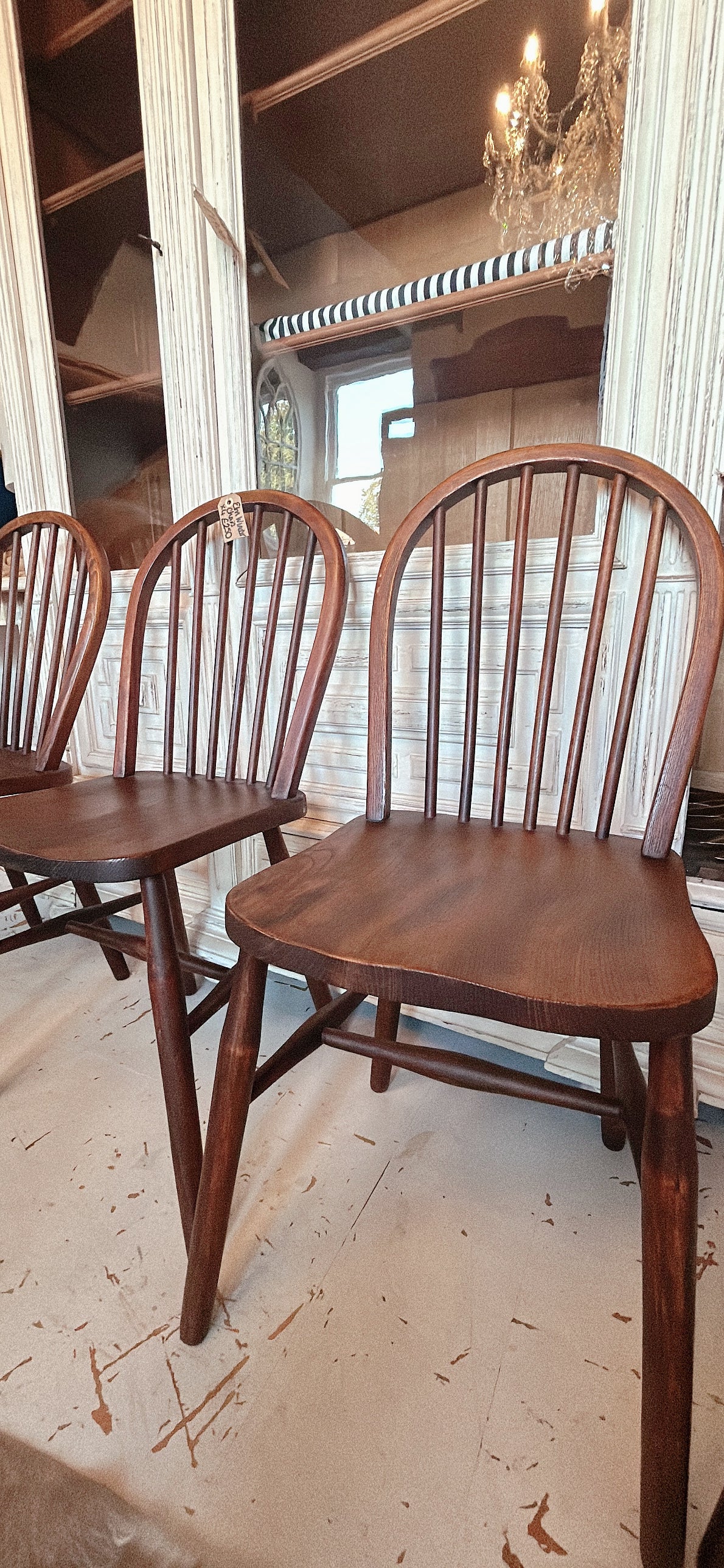 4 Elm Windsor chairs