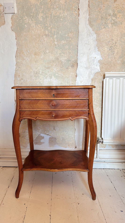 French walnut vanity table