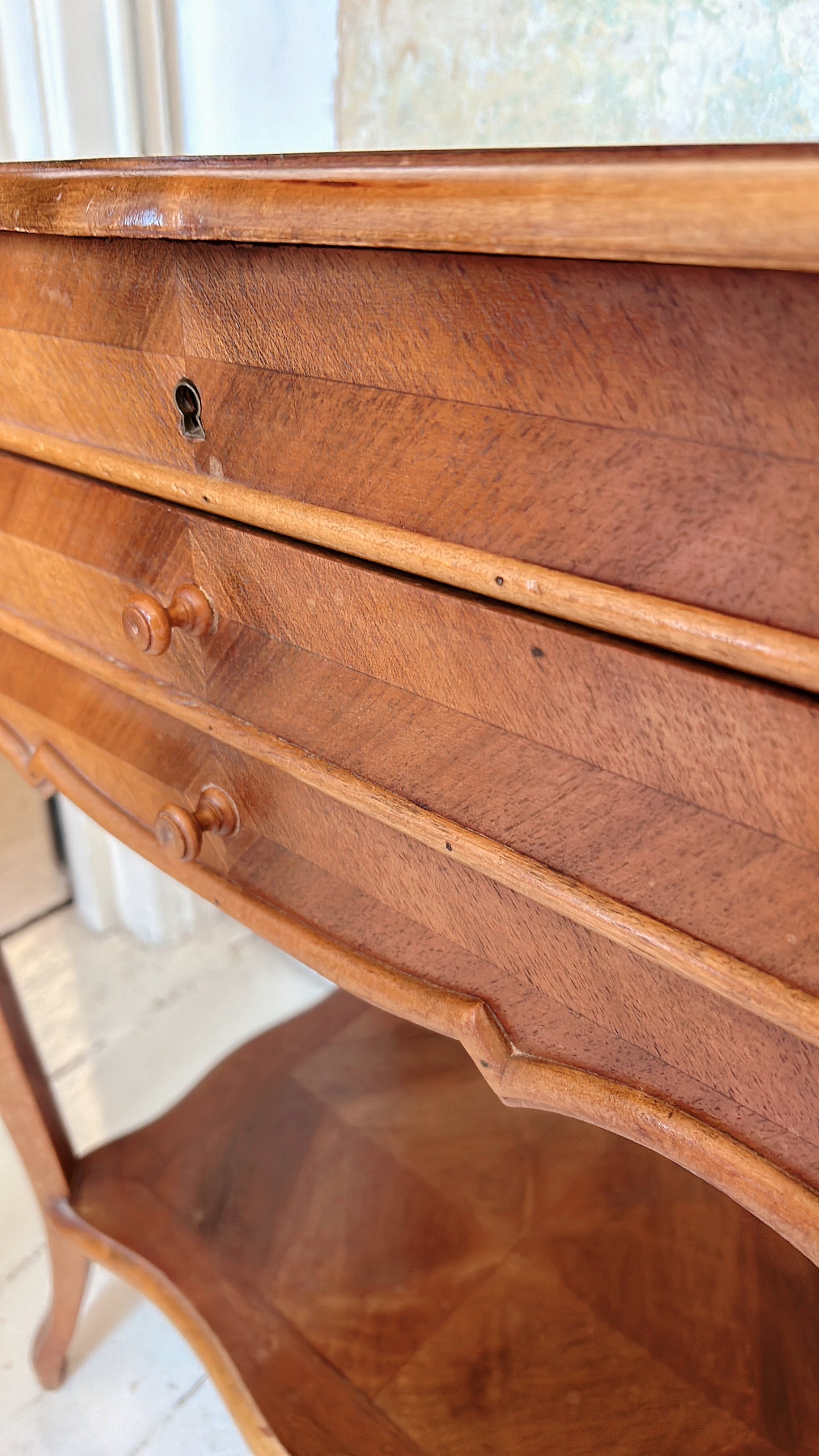 French walnut vanity table