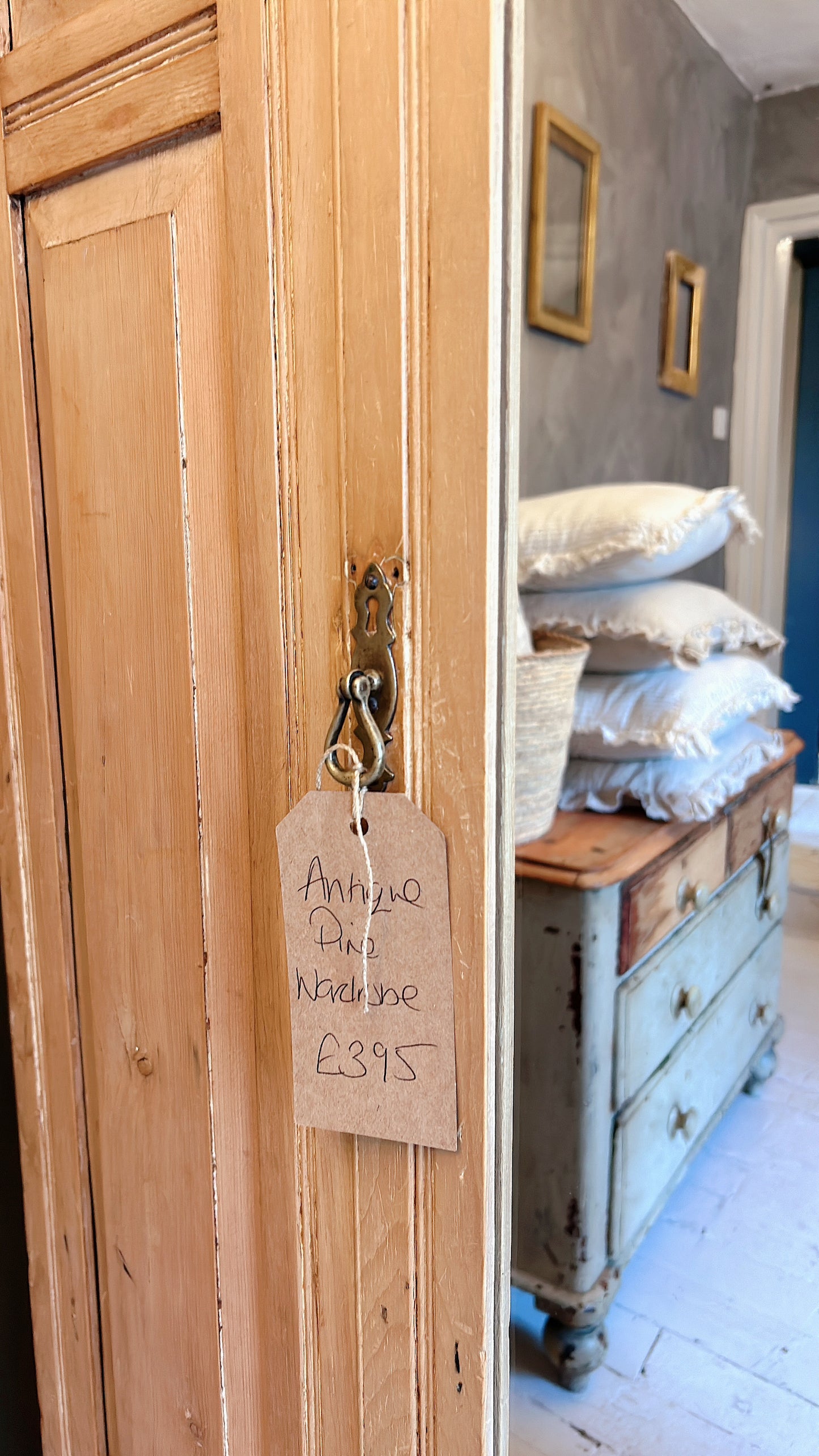 Antique pine wardrobe