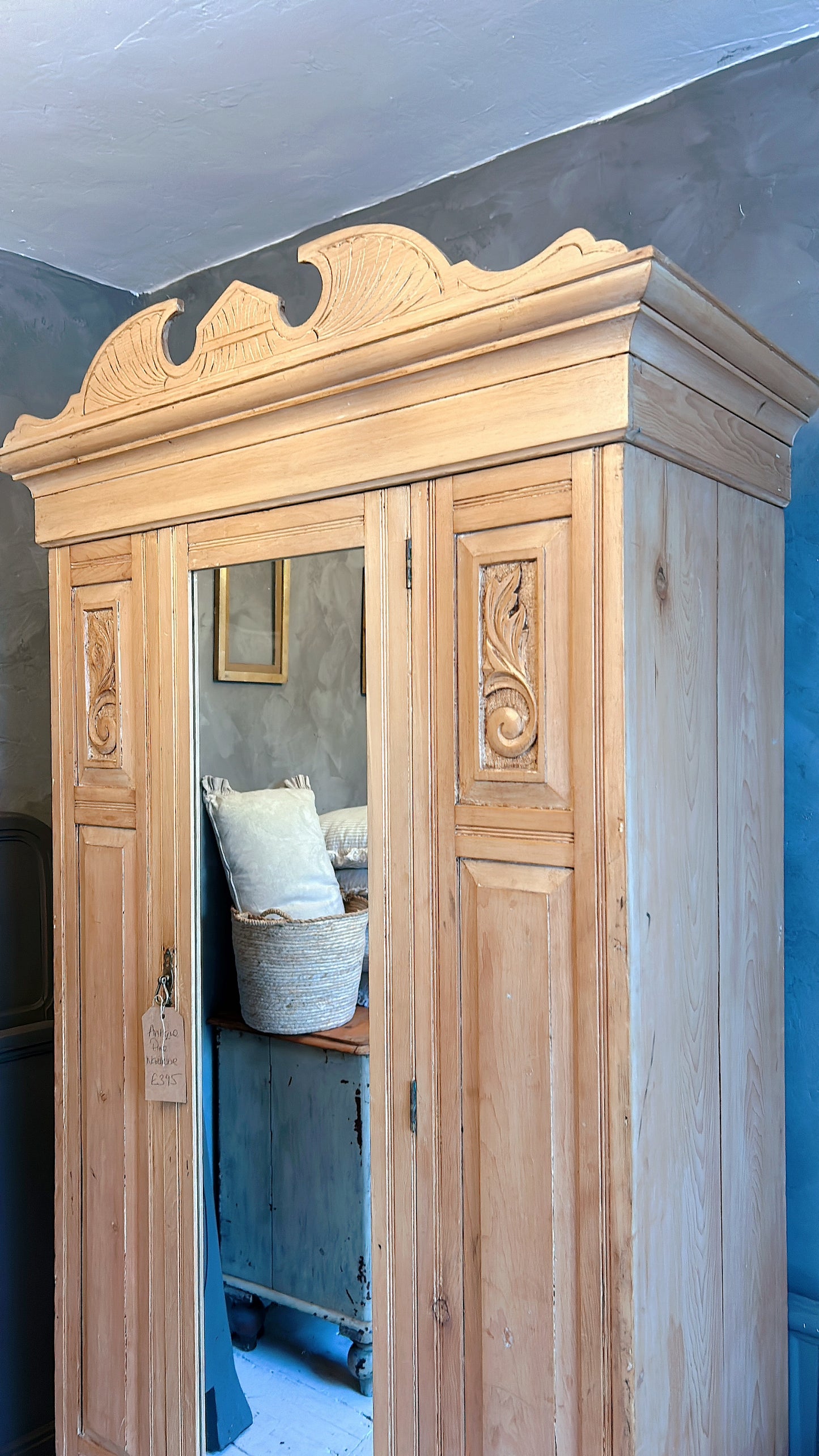 Antique pine wardrobe