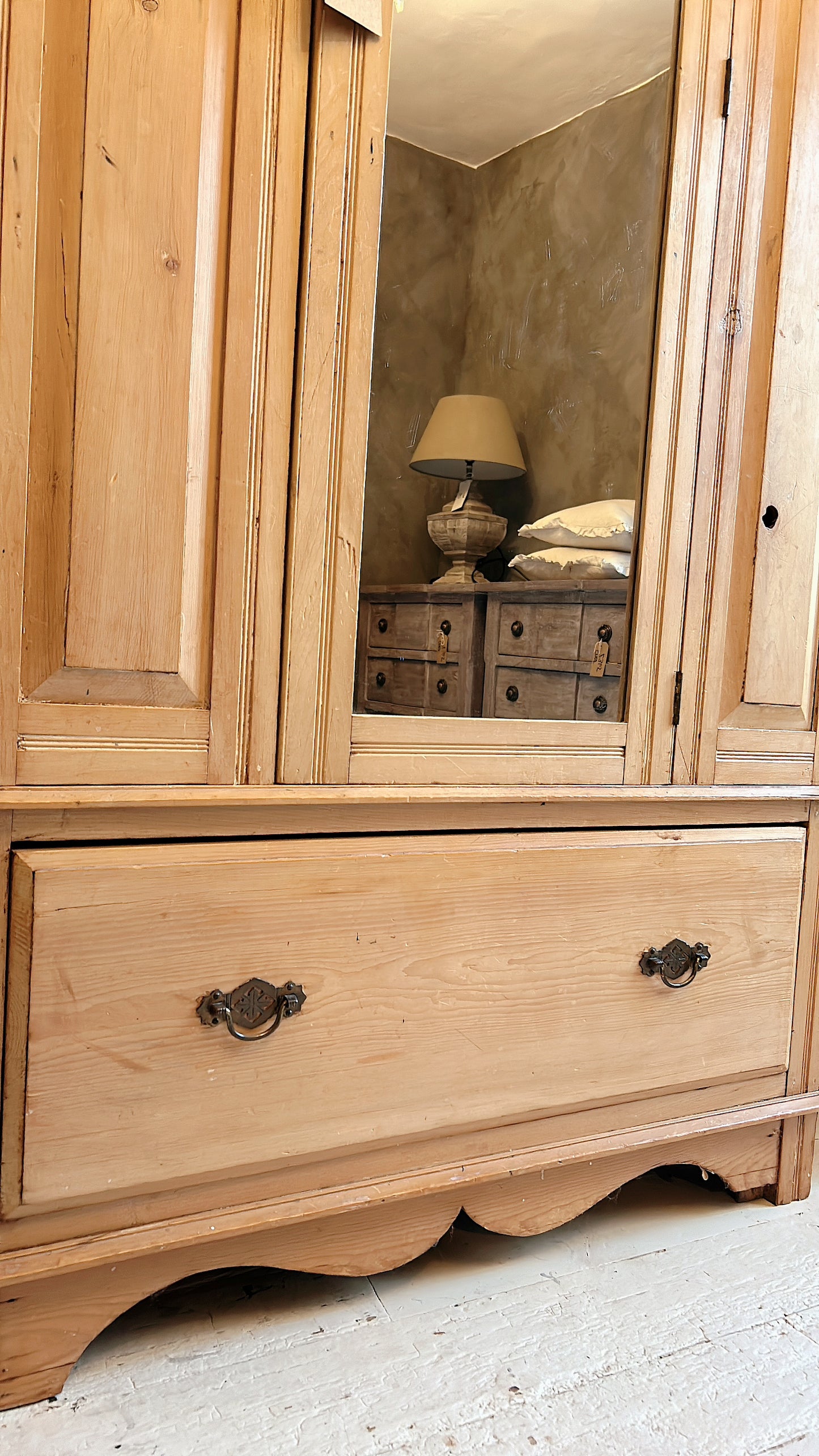 Antique pine wardrobe