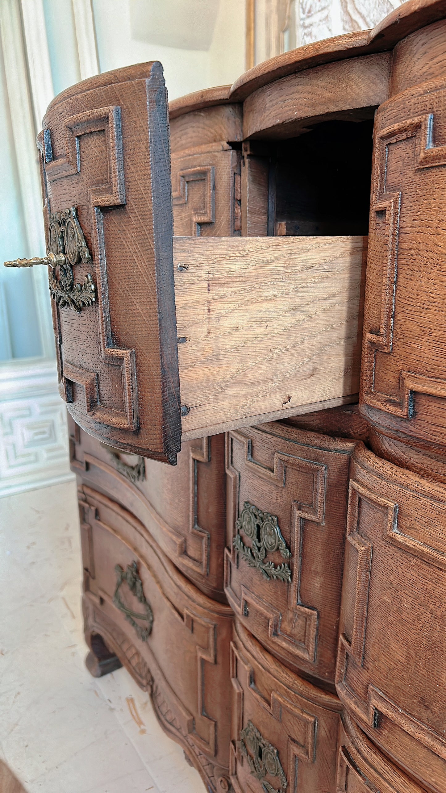 French antique 18th century chest of drawers