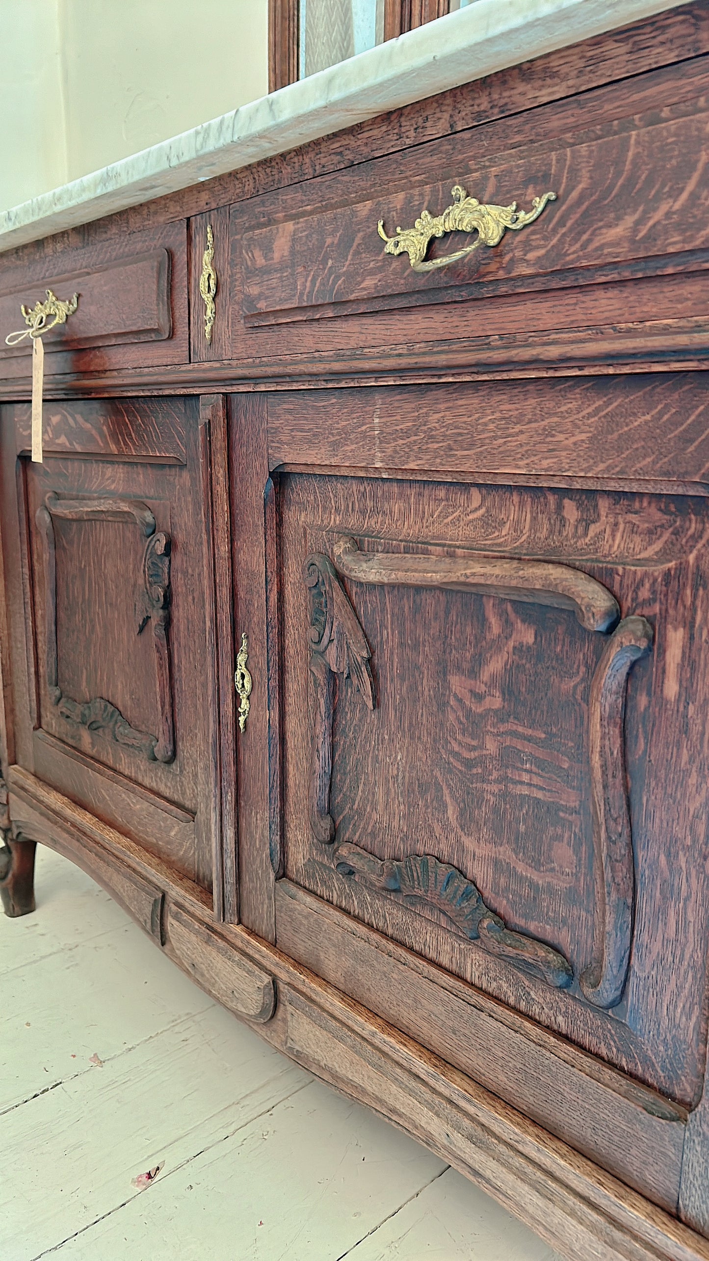 French oak & marble Louis xv washstand