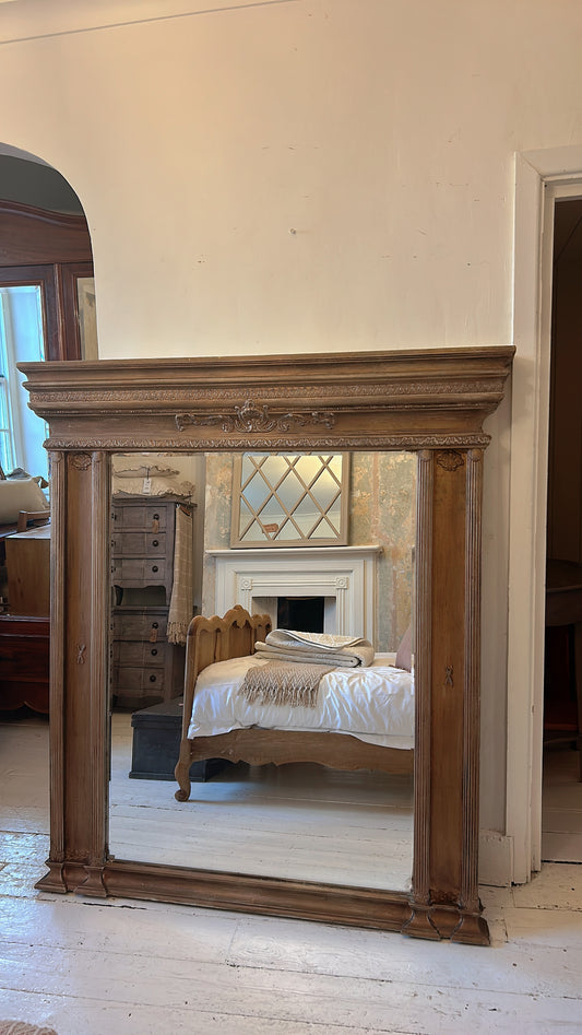 Extra large antiqued gold mirror