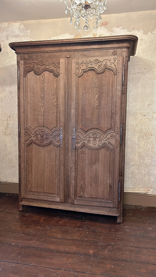 18th century French Oak Wedding Armoire