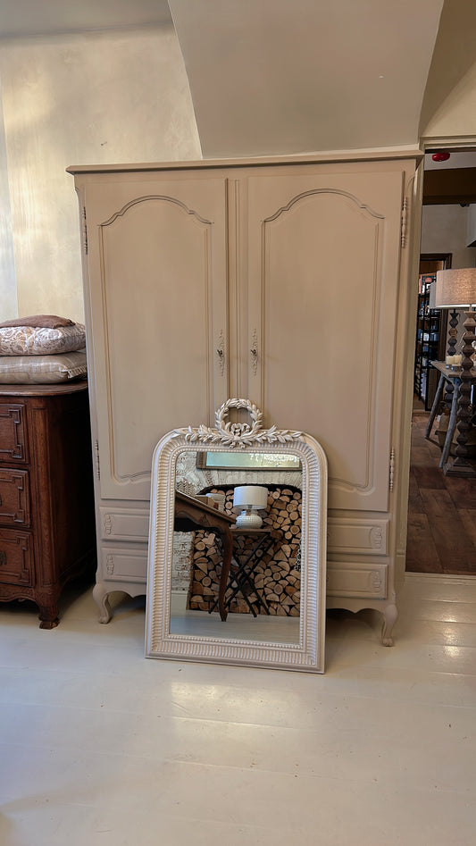 French painted Artisan Tan Armoire