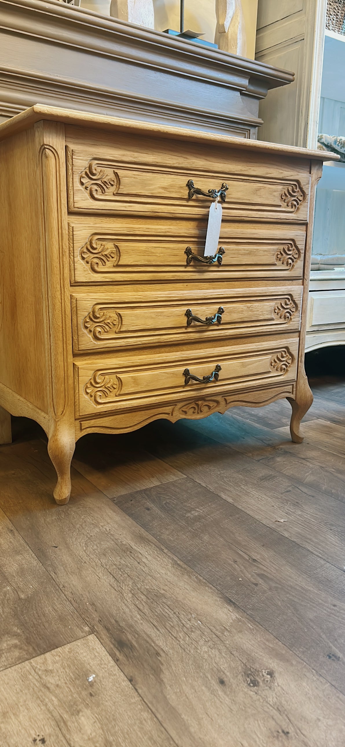 Petite French Oak chest of drawers