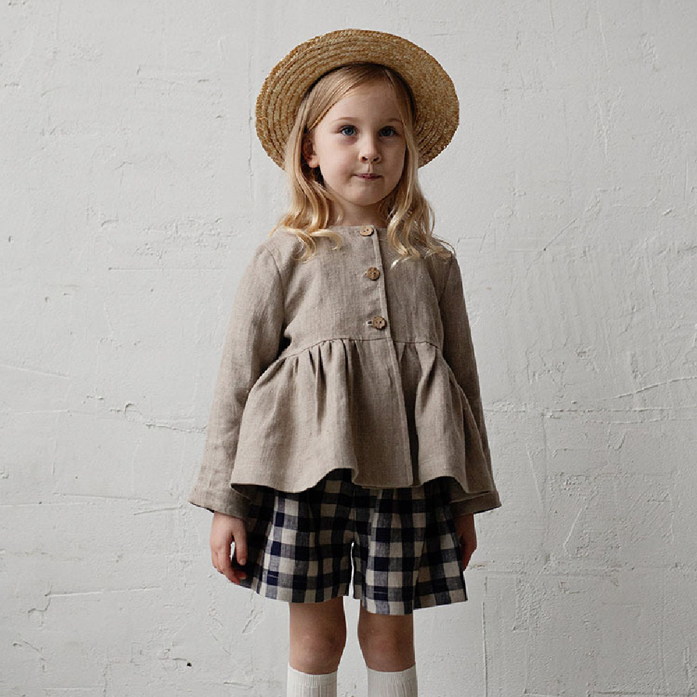 Annie & Charles® linen jacket JUNA: Beige / 18-24 M