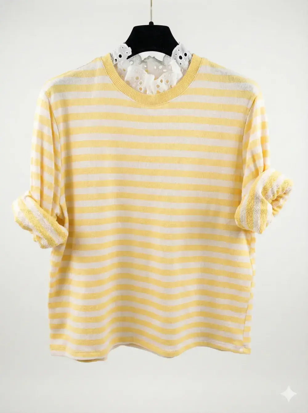 Top with English Embroidery Collar: Chocolate