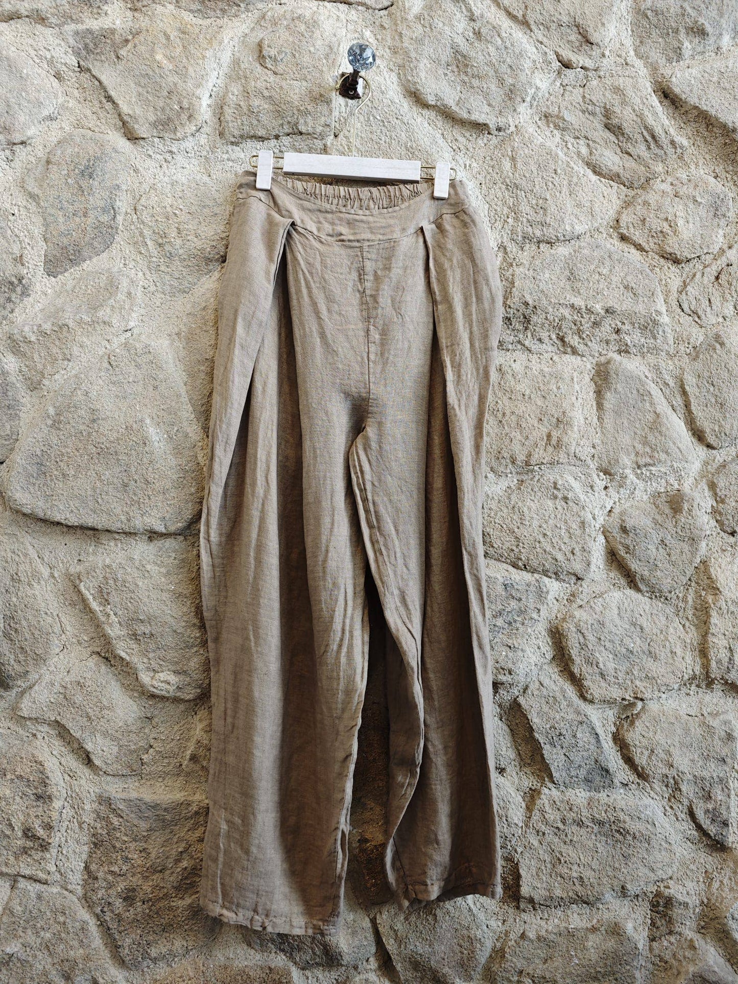 Ref-30622  LINEN PANTS 100%: Khaki