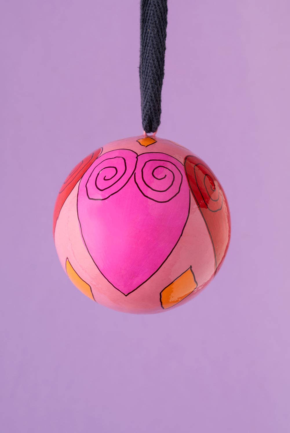 Pink & Red Hearts Bauble