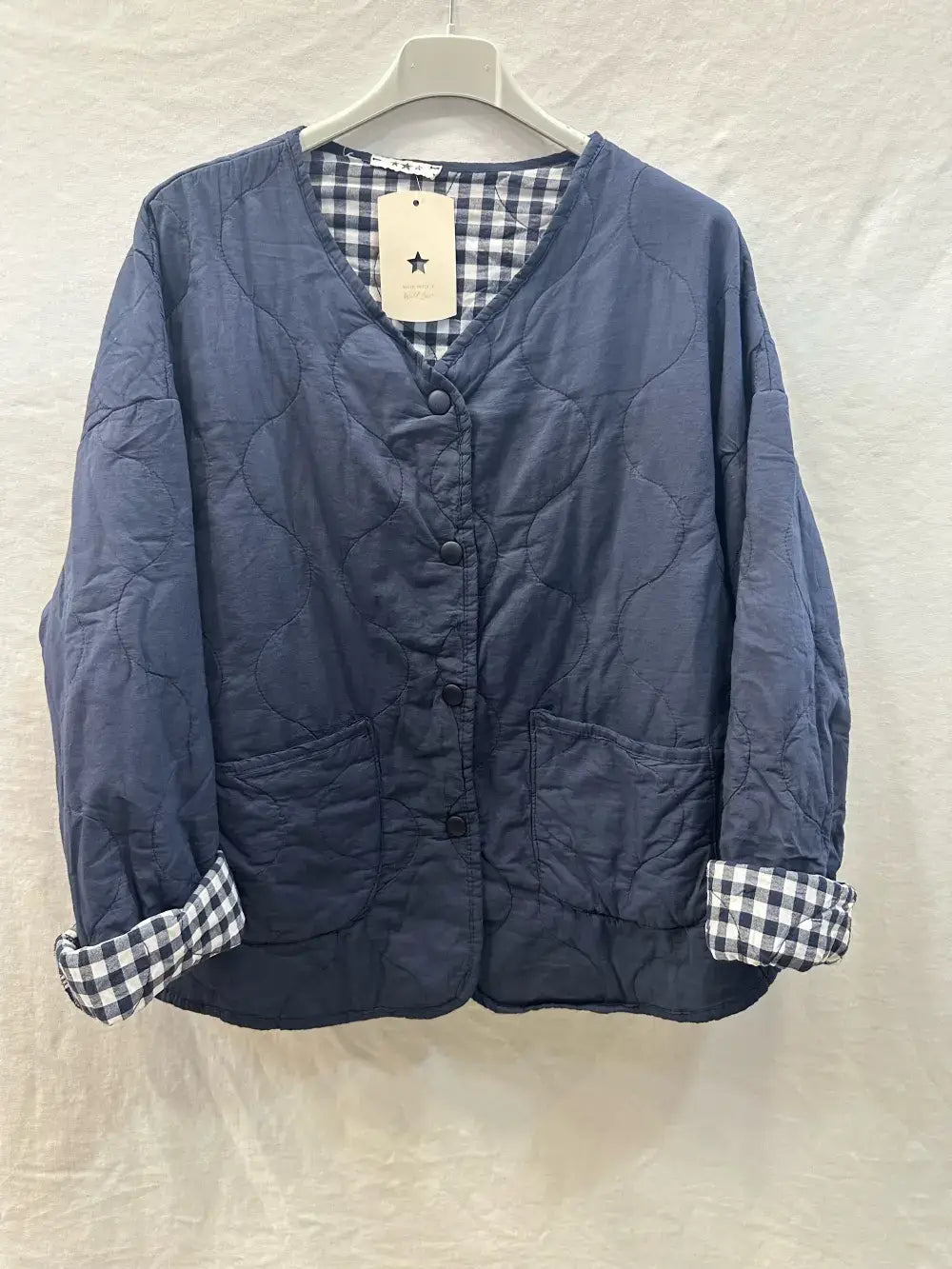 Quilted Gingham Jacket @7456_VeMatelasseVichy: Rust