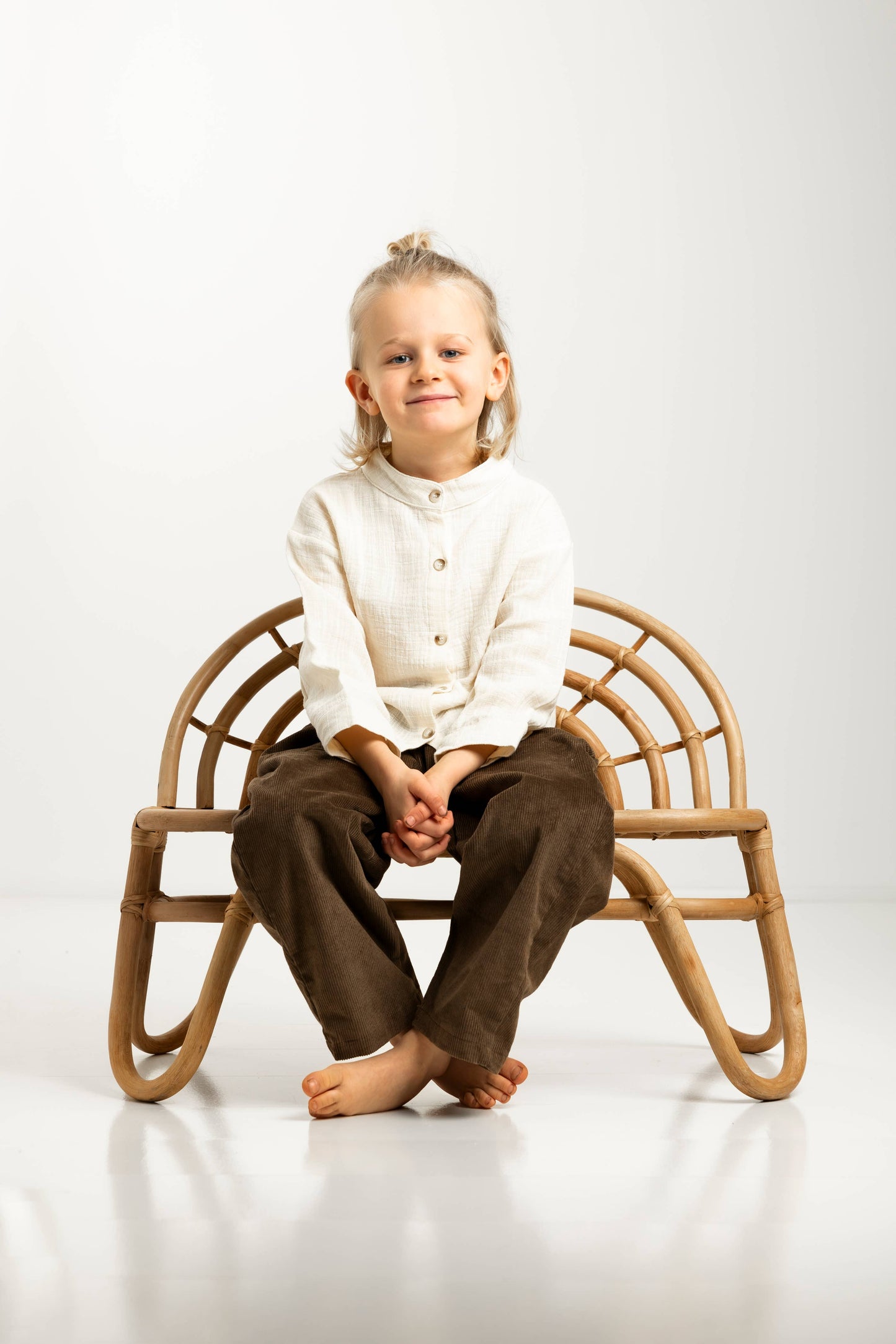 Annie & Charles® muslin shirt: Cream / 12-18 M