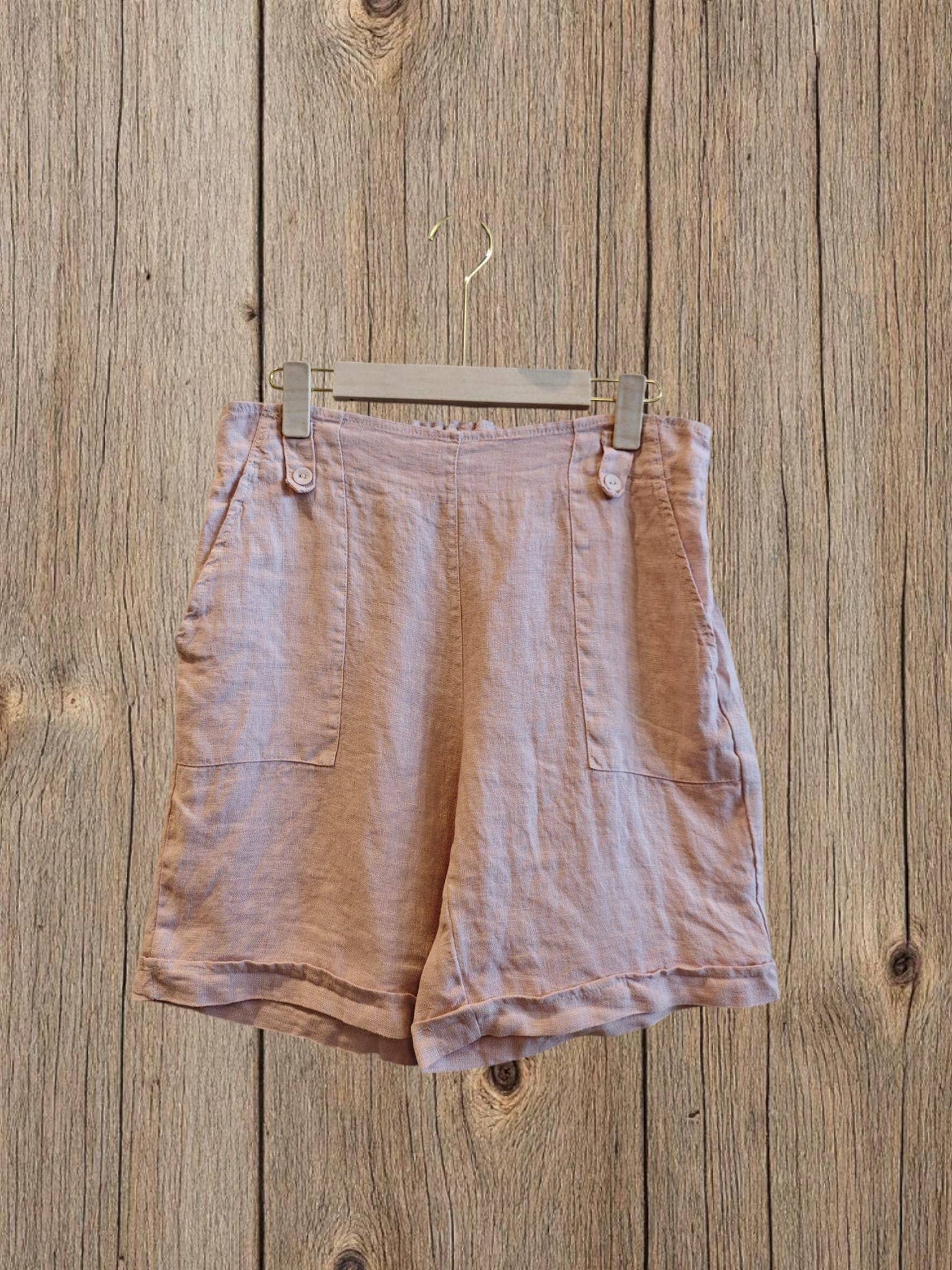 Ref-63070 100% LINEN SHORTS: Rosa