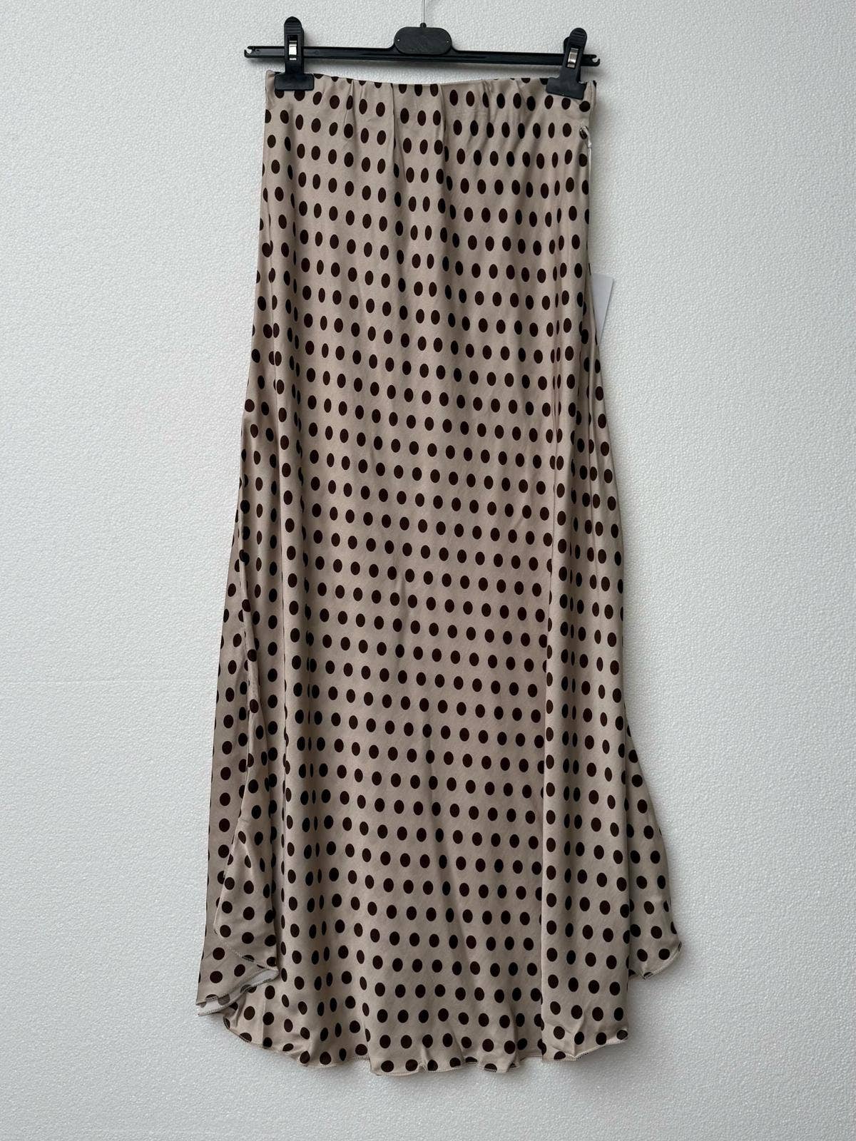 Leopard satin skirt 2337-POIS: Chocolat