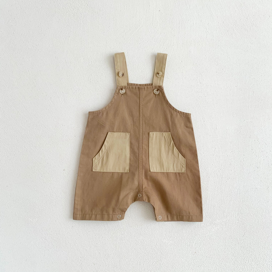 Annie & Charles® JO Overalls: Khaki / 6-12 M