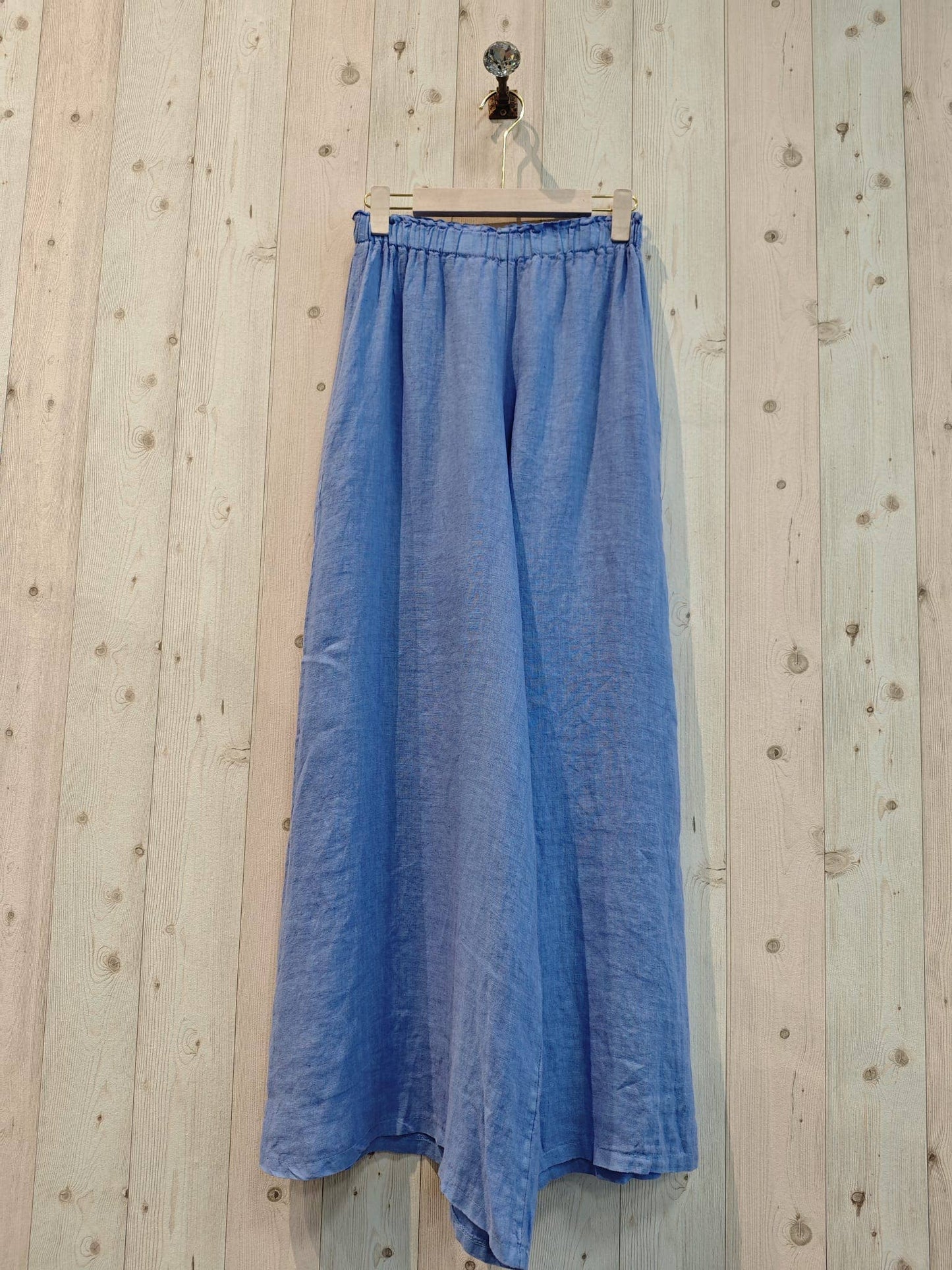 Ref-2342 100% LINEN PANTS: BLACK