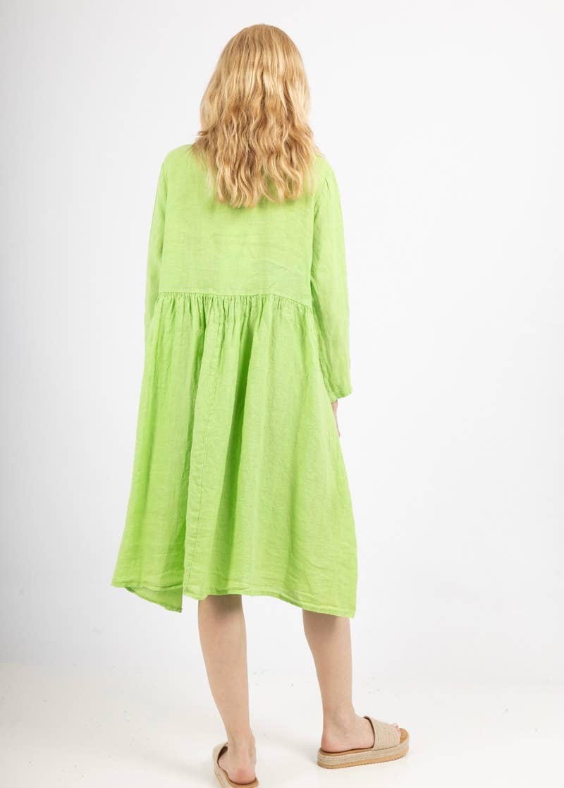 3127 LINEN DRESS SPRING SUMMER CLOTHING PLUS SIZE: Noir
