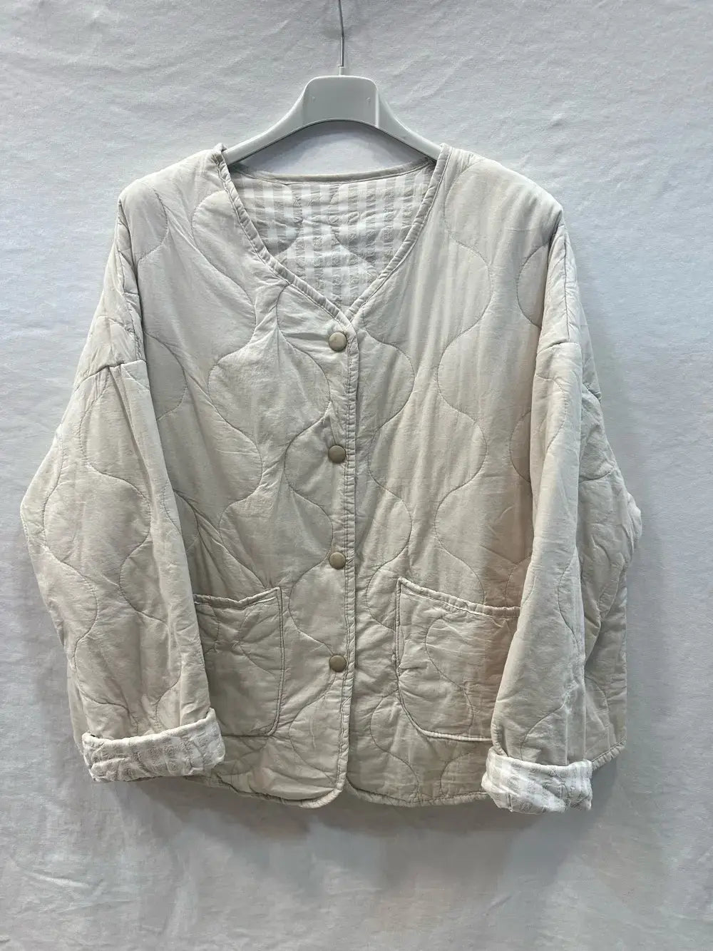 Quilted Gingham Jacket @7456_VeMatelasseVichy: Rust