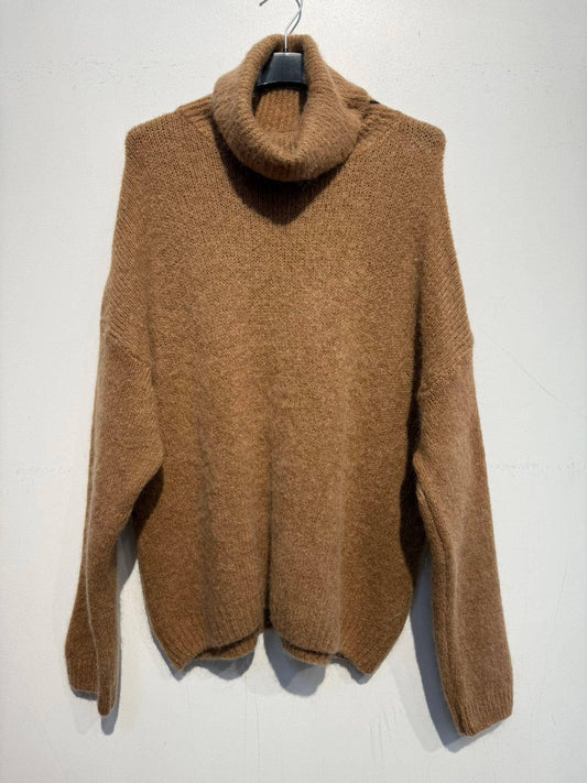 7424 alpaca and wool sweater: Camel