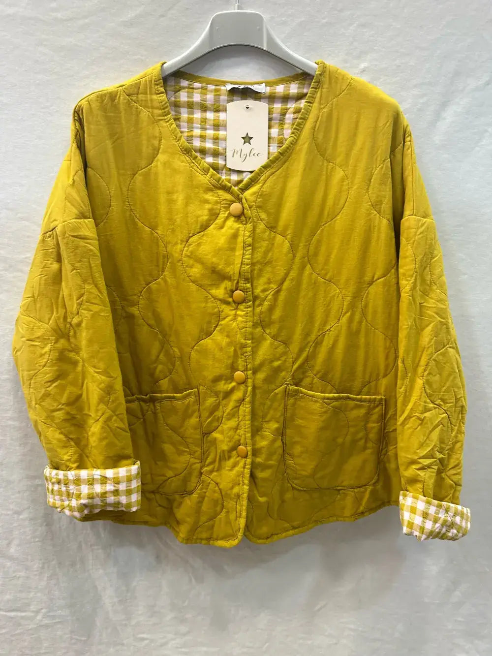 Quilted Gingham Jacket @7456_VeMatelasseVichy: Rust