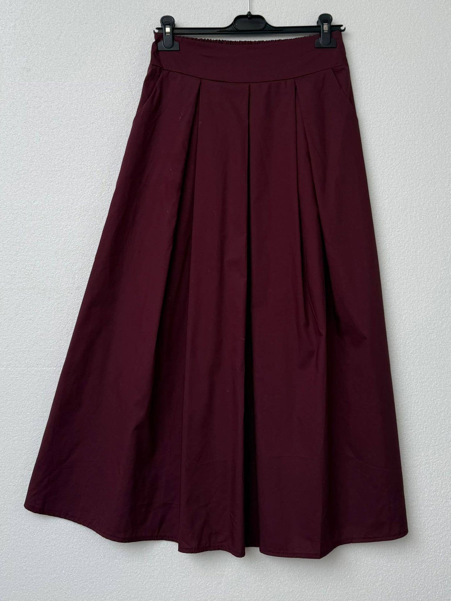 Glazed cotton skirt 2292: Chocolate / L