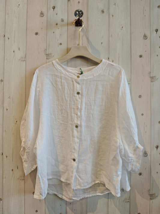 REF 4821 BASIC BLOUSE WITH MAO COLLAR: Blank