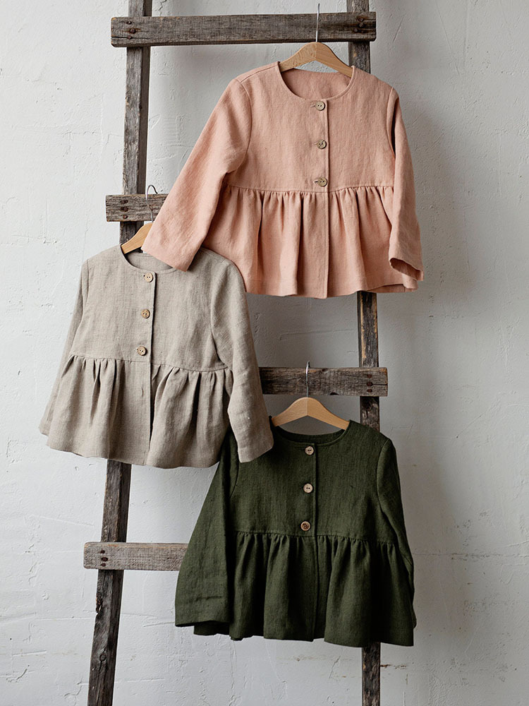 Annie & Charles® linen jacket JUNA: Beige / 18-24 M