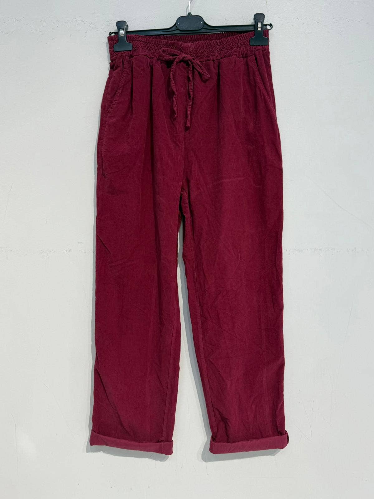 Carrot pants in velvet 30571: Chocolate