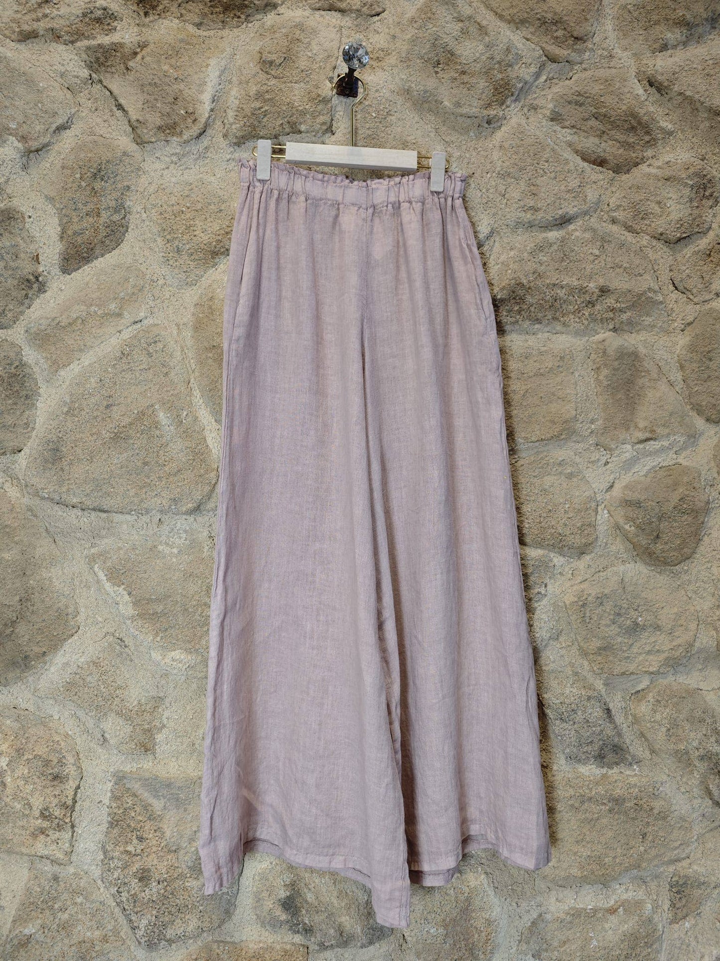 Ref-2342 100% LINEN PANTS: BLACK